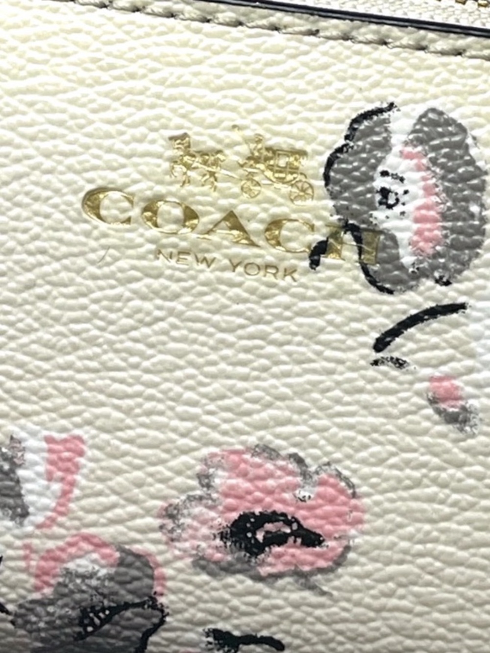Coach Wildflower Floral Print Double Zipper Accordion Wallet Card Holder - Picture 3 of 14